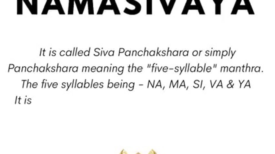 The Panchakshara Manthra
